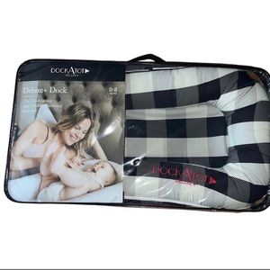 New DOCKATOT Deluxe+ Dock Baby Lounger Charcoal Buffalo 0-8 Months